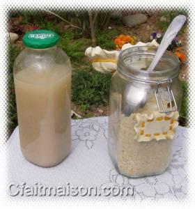 Prparation du mlange pour du lait vgtal multi - saveurs