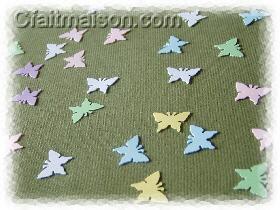 Confetti en forme de papillons.