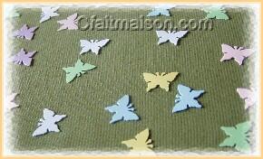 Confetti en forme de papillons.