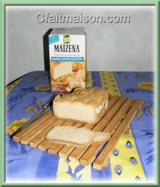 Pain avec préparation pour pains sans gluten de Maïzena.