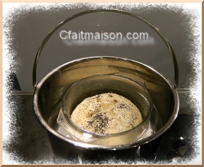 Pâton pour pain aux raisins au thermal cooker.